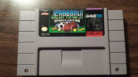 Jeopardy Sports Edition for Super Nintendo 1993 - Etsy