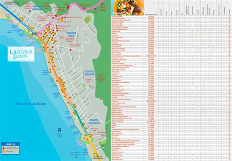 Laguna Beach Dining Map | Beach Map