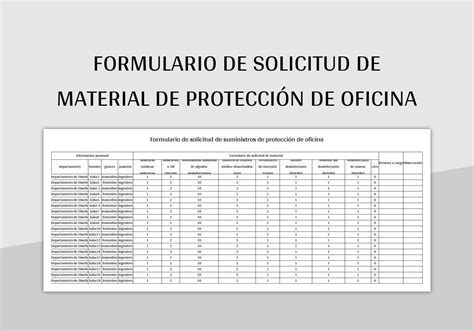 Plantillas Formulario De Solicitud De Material Para Excel Gratis Y