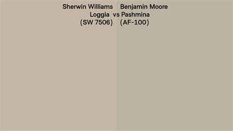 Sherwin Williams Loggia SW 7506 Vs Benjamin Moore Pashmina AF 100