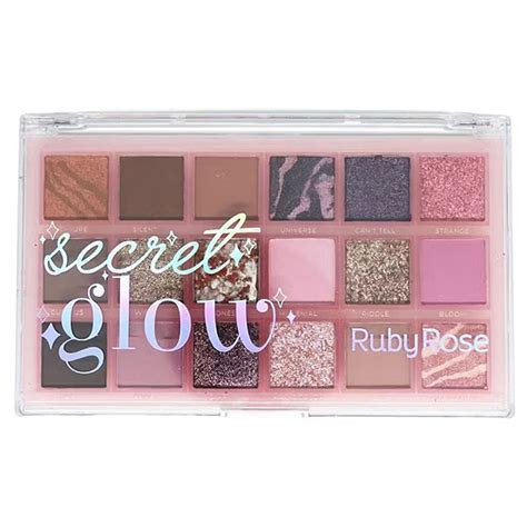 Paleta De Sombras Secret Glow Ruby Rose Mais Vaidosa Paleta De