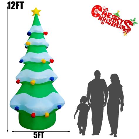 Seasonblow 12 Ft Giant Inflatable Christmas Tree Xmas Decoration For