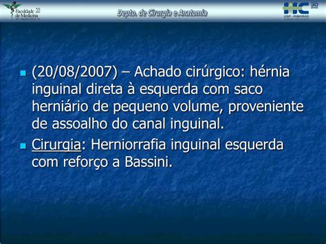 Ppt Reunião Clínico Cirúrgica Disciplina De Cirurgia Geral Caso