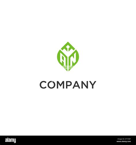 AN Monogram With Leaf Logo Design Ideas Creative Initial Letter Logo