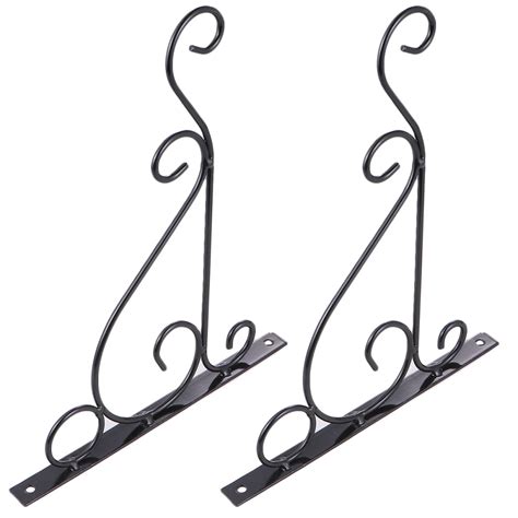 Pcs Iron Hanging Plant Brackets Wall Mounted Garden Hook Decorative