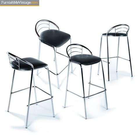 Brazilian Modern Tubular Chrome Bar Stools Linon Home