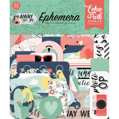 Echo Park Cardstock Ephemera 33pkg Icons Away We Go