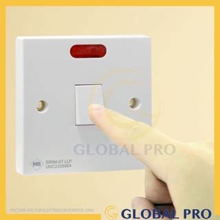 1PCS UMS 20A 250V AC DP Flush Switch With Neon Indicator Water Heater