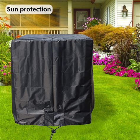 Black IBC Tote Barrel Cover wtih Drawstring Heavy Duty IBC Rain Barrel ...