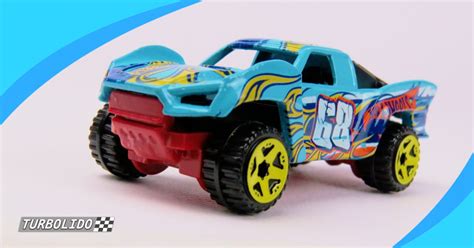 TURBOLIDO Cars Hot Wheels Baja Truck HW BFG29 Aqua Blue With Flames