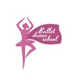 Ballet dance school logo template Ballerina Vector Image