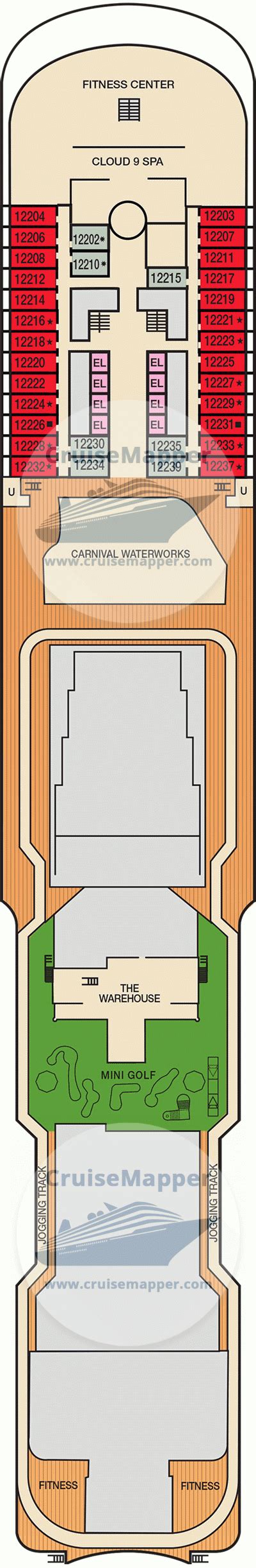 Carnival Firenze Deck 12 Plan CruiseMapper