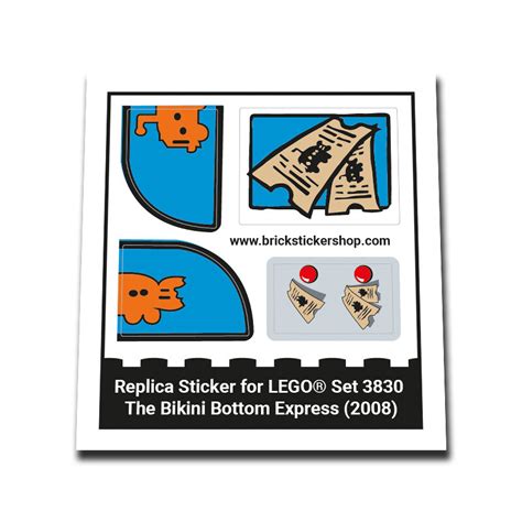 Replacement Sticker For Set The Bikini Bottom Express BrickStickerShop