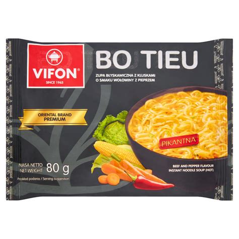 Bo Tieu Zupa B Yskawiczna Z Kluskami O Smaku Wo Owiny Z Pieprzem Vifon