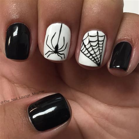 Spider Web Halloween Nails Art Design Halloween Nails Easy Halloween