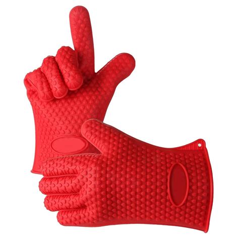 Guantes Termo Resistente Silicona Cocina Proteccion Calor X Canela Hogar