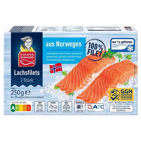 GOLDEN SEAFOOD Lachsfilets 250 g von ALDI SÜD ansehen