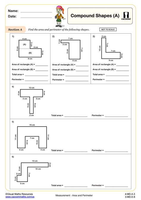 Compound Shapes A Th Grade Pdf Measurement Worksheets