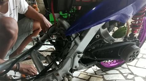 BONGKAR MESIN MIO BORE UP 200cc Coba Coba Balap Non Resmi YouTube