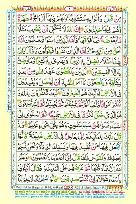 Color Coded Quran Para 01