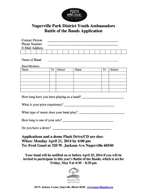 Fillable Online Napervilleparks Naperville Park District Youth