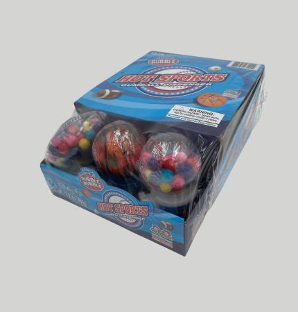 HOT SPORTS GUMBALL DISPENSER 12 CT La Estación Dulcería