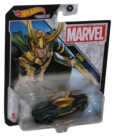 Marvel Character Cars Loki 2020 Mattel Hot Wheels Green Toy Car Walmart