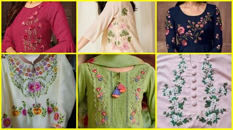 Winter Dress Hand Embroidery Designs For Dresses Machine Embroidery Kurti Designs Useful