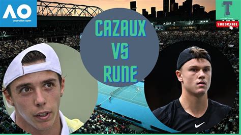 Holger Rune Vs Arthur Cazaux Australian Open Round Live