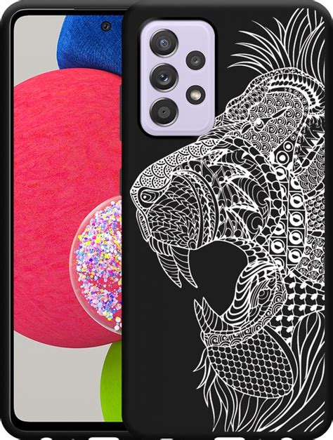 Galaxy A A S Hoesje Zwart Leeuw Mandala Wit Designed By Cazy Bol