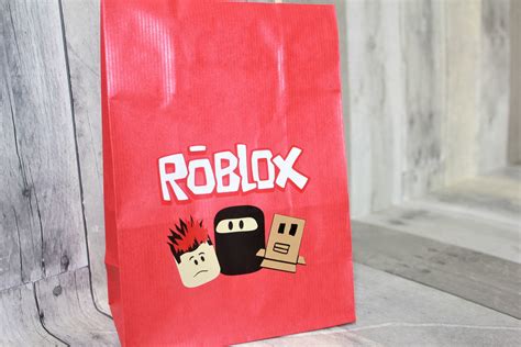 Roblox Party Favor Bag Roblox Birthday Party Roblox Treat Etsy