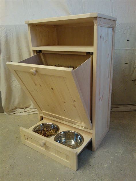 Pet Food Cabinet Storage Organizer Dog Cat Feeding Station Unit Ebay