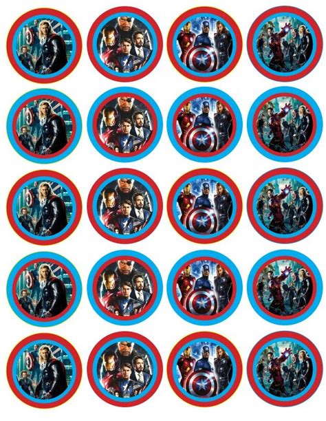 Avenger Cupcake Topper Avengers Cupcakes Toppers Avenger Cupcakes