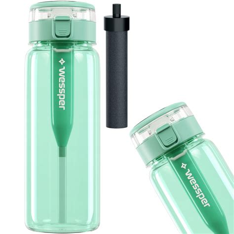 Купить Бутылка-фильтр Wessper ActiveMax Tritan 0,68л мятный + 1x фильтр ...