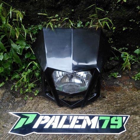 Jual Headlamp Polisport Lmx Hitam Lampu Depan Pnp Klx 150 Dtracker Plus Bracket Shopee Indonesia