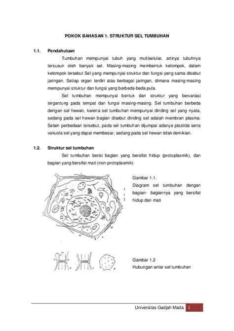 (PDF) Struktur Sel Tumbuhan