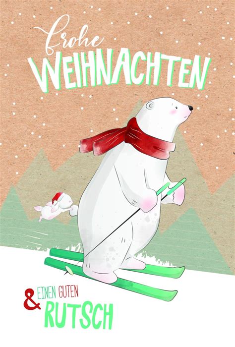 Weihnachten Gl Ckwunschkarten Im Format X Cm Eisb R Auf S