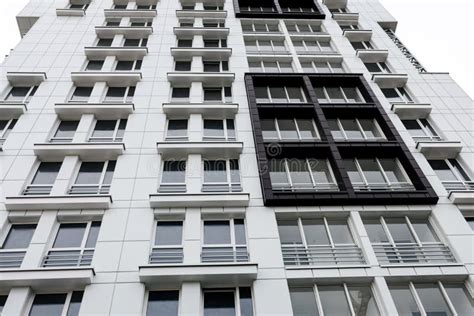 Facade of a Modern Apartment Building Stock Image - Image of structure, rental: 269190933