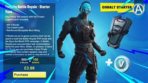 New Cobalt Skin Starter Pack Fortnite Battle Royale Live Youtube