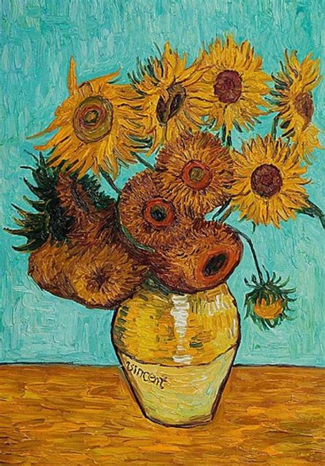 Vase With Sunflowers By Vincent Van Gogh Google Search Obras De