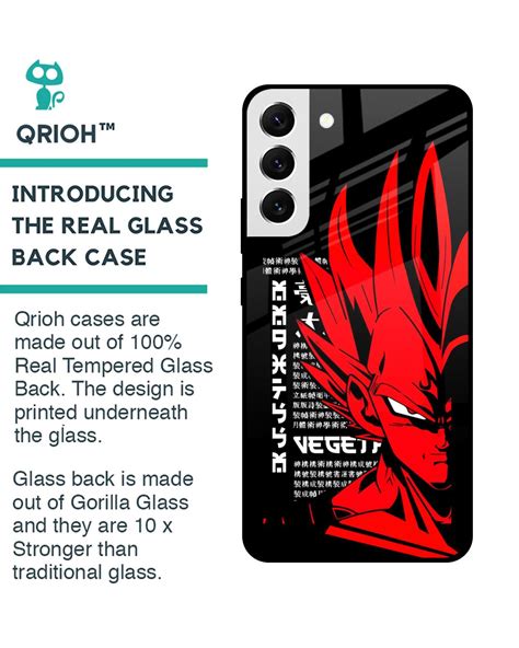 Buy Red Vegeta Premium Glass Case For Samsung Galaxy S22 5G Shock