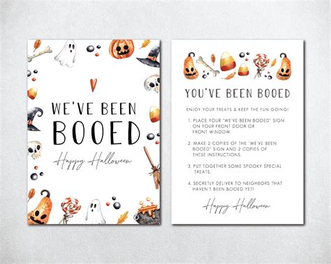 Youve Been Booed Sign Youve Been Booed Halloween Etsy Youve Been Booed Boo Sign Boo And