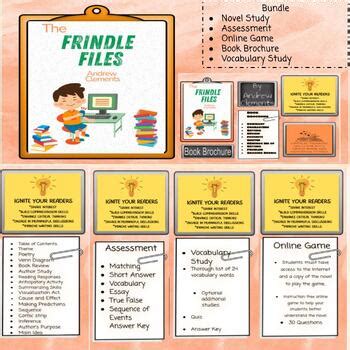 The Frindle Files By Andrew Clements Novel Study Bundle Digital Print