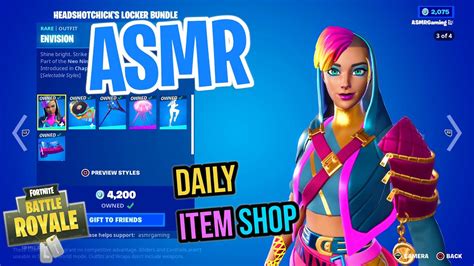 Asmr Fortnite New Locker Bundle Daily Item Shop 🎮🎧 Relaxing Whispering 😴💤 Youtube