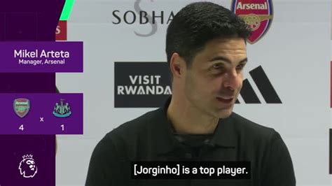 Arteta Lauds Magnificent Jorginho As Arsenal Annihilate Newcastle