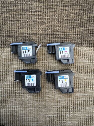 Original HP Printhead 11 Set Of 4 Cyan Yellow Magenta Black Printhead