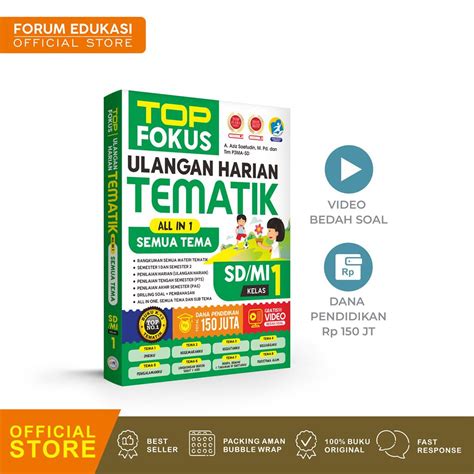 Jual Top Fokus Ulangan Harian Tematik All In 1 Semua Tema Kelas 1 Sd