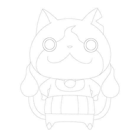 Jibanyan Coloring Page and Tracing Page - Drawing Gallery