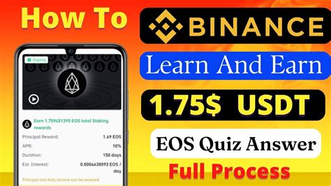 HoW To Join Binance Learn Earn All Quiz Answer EOS Quiz Binance Quiz