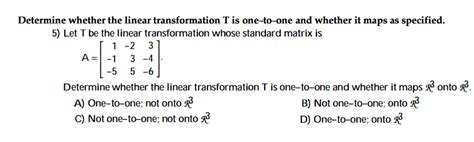 Solved Determine Whether The Linear Transformation T Is Chegg